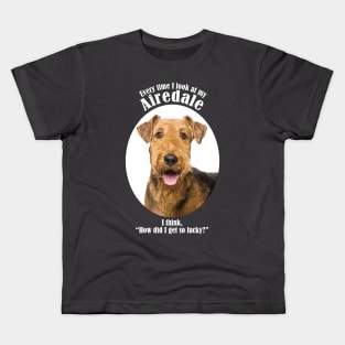 Lucky Airedale Kids T-Shirt